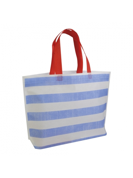 Shopper in TNT termosaldato con stampa colorata 44x30x10 cm